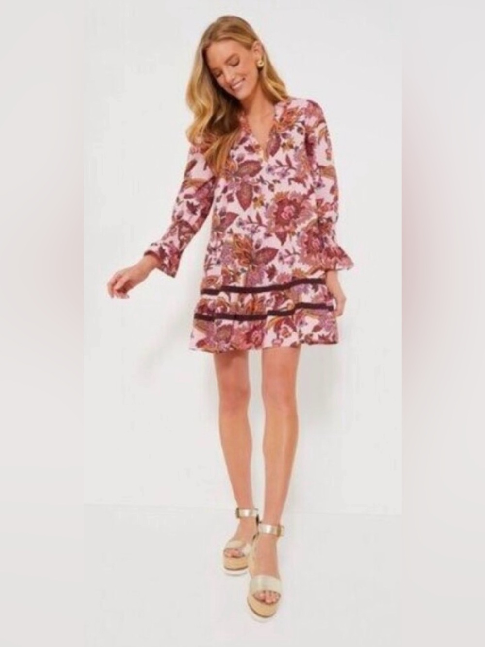 Tuckernuck NEW Pink Paisley Sunset Chintz Kenzo Beach Swim Coverup Size XS - Picture 1 of 9